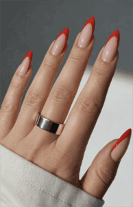 Bold Red French Tips