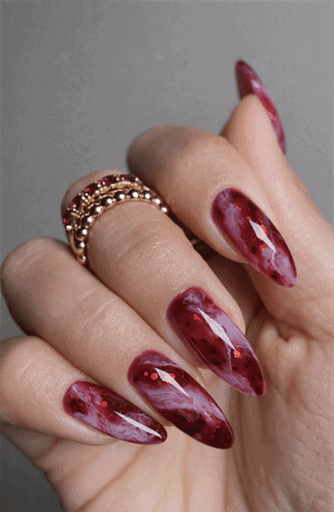 Red Marble Glitter